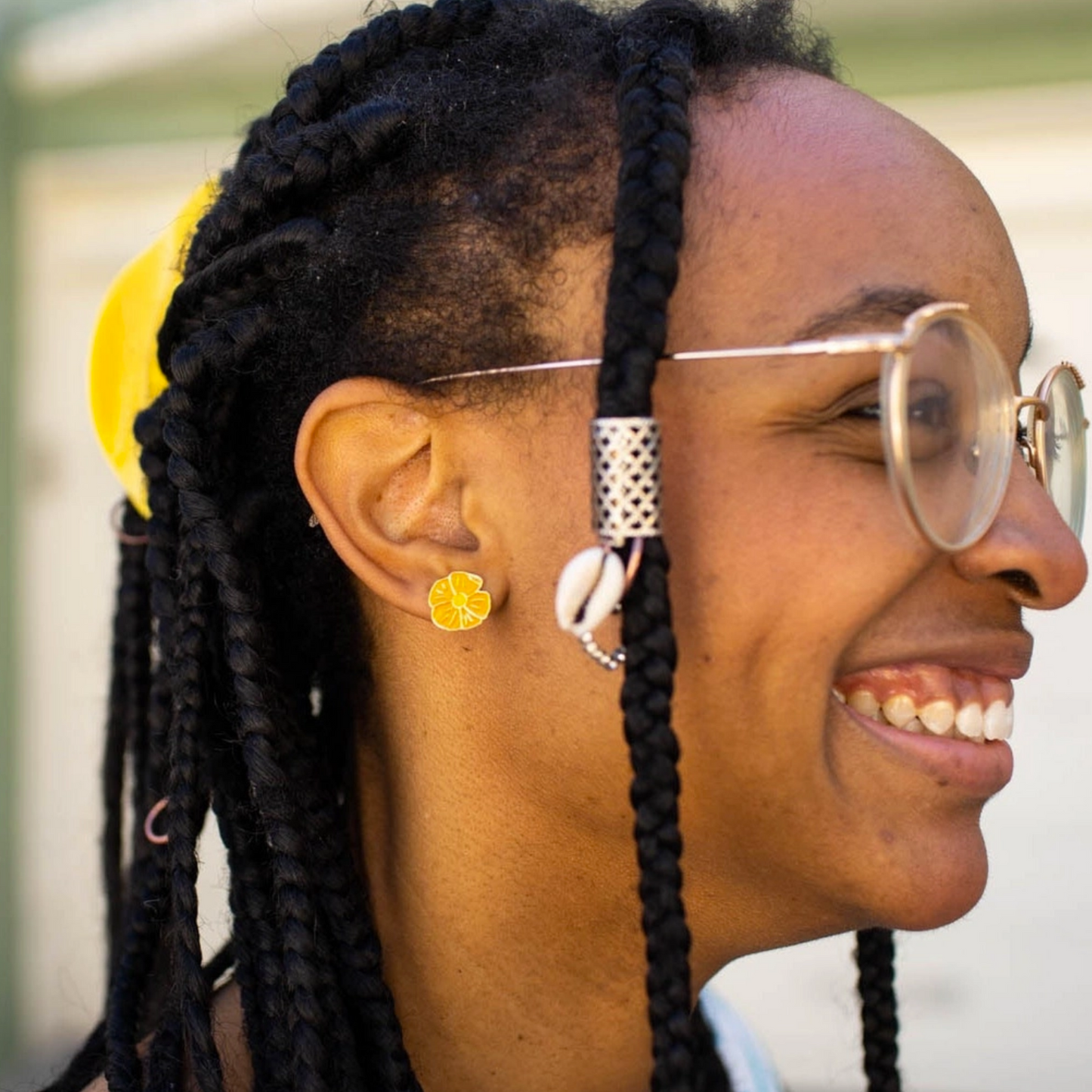 Poppy Enamel Earrings
