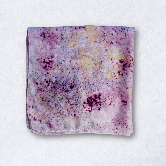Wildflower Speckle Silk Bandana - Botanically Dyed