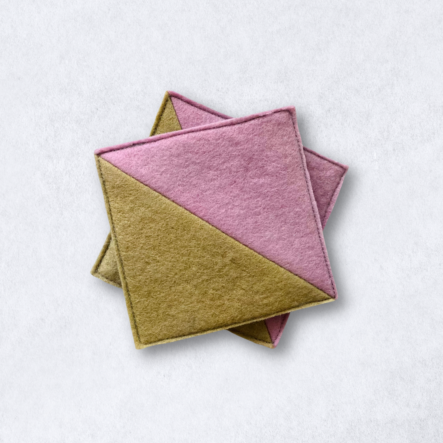 Halfsies Coasters Set of 2 - Retro