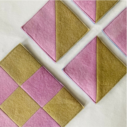 Halfsies Coasters Set of 2 - Retro