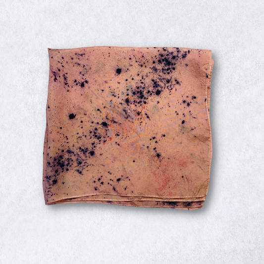Iris Speckle Silk Bandana - Botanically Dyed
