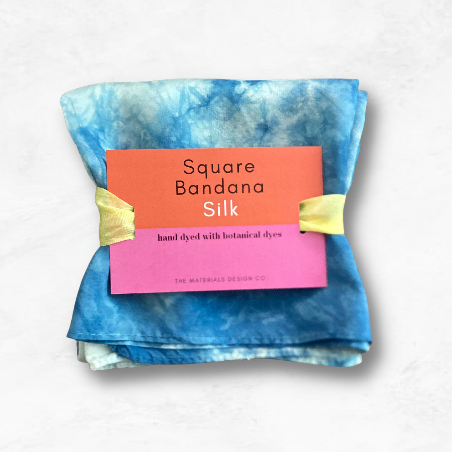 Blue Sky Silk Bandana - Botanically Dyed