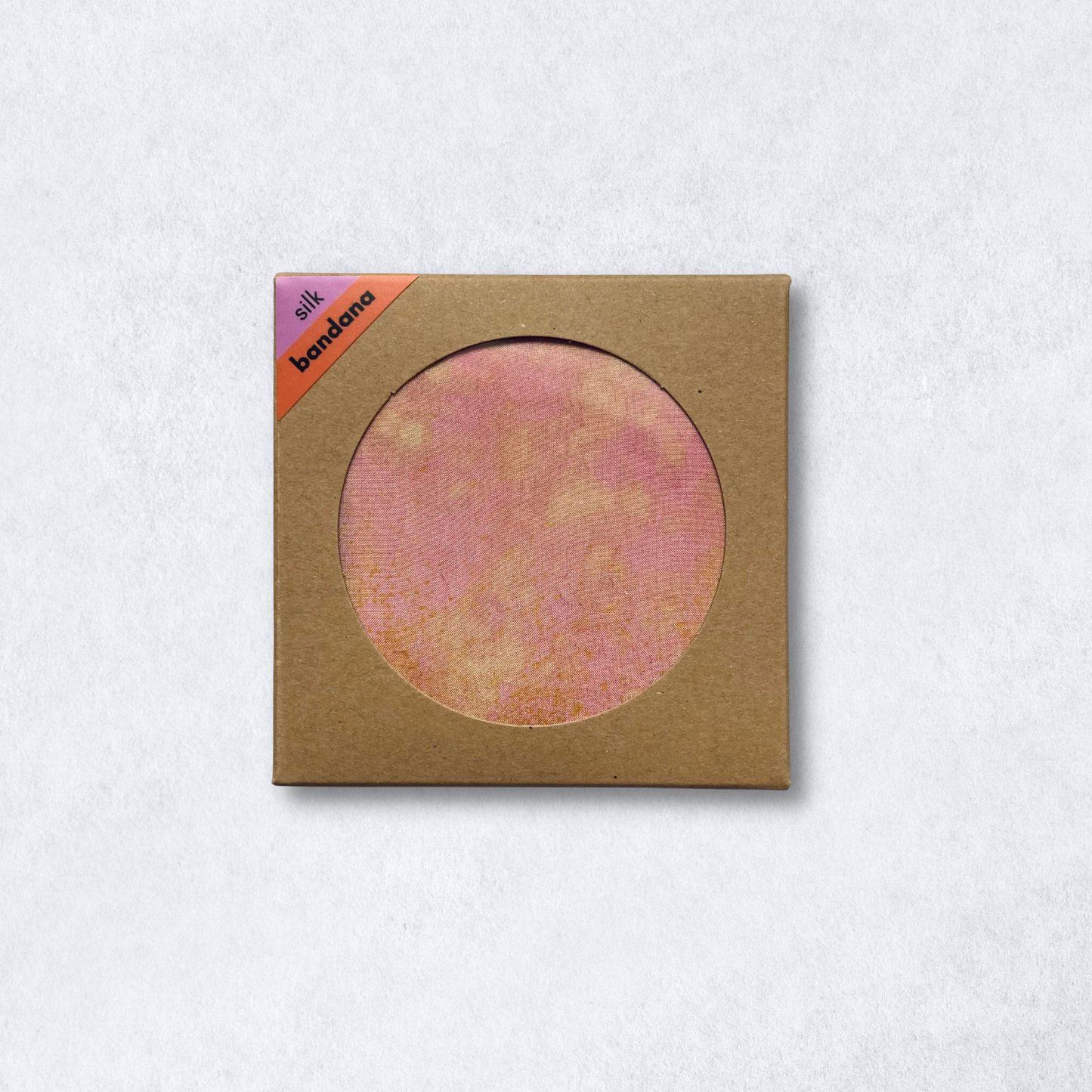 Peony Pink Silk Bandana - Botanically Dyed