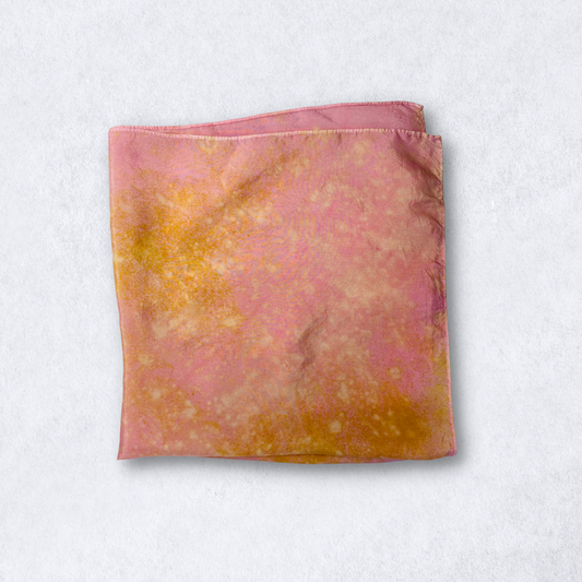 Peony Pink Silk Bandana - Botanically Dyed