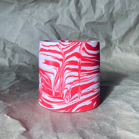 Marble Planter/Storage Vessel - Red + Pink