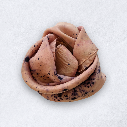 Iris Speckle Silk Bandana - Botanically Dyed