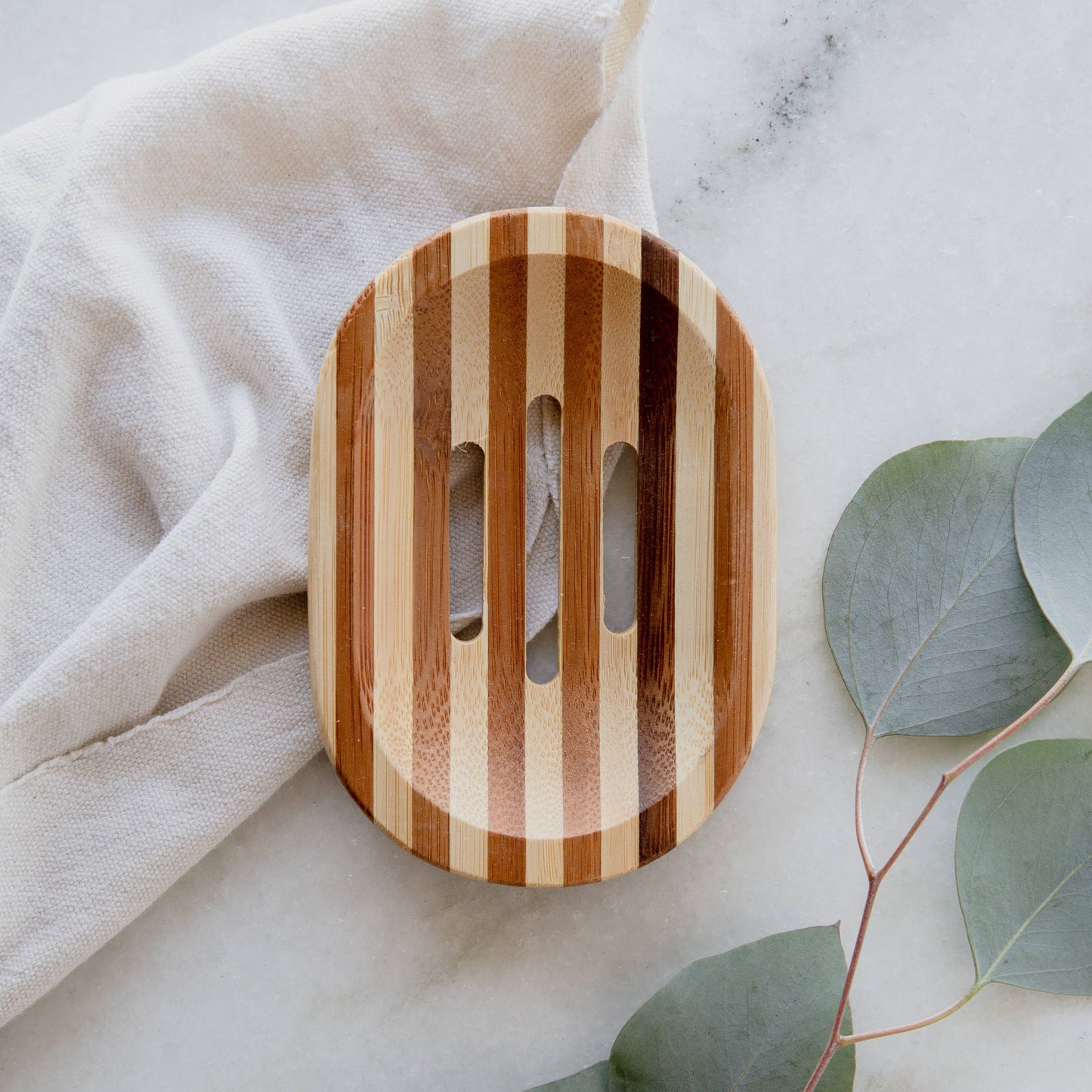 Zebra Bamboo Steamer + Soap Tray