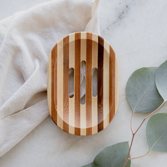 Zebra Bamboo Steamer + Soap Tray