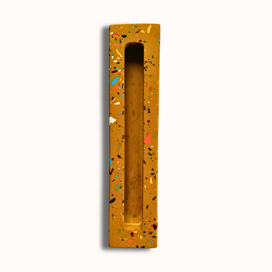 Mezuzah Case - Yellow & Multicolor Terrazzo