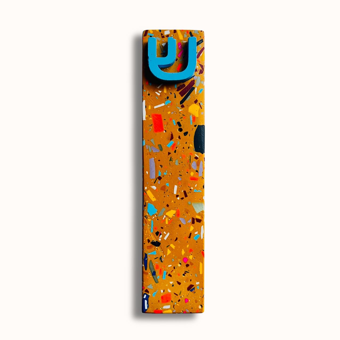 Mezuzah Case - Yellow & Multicolor Terrazzo