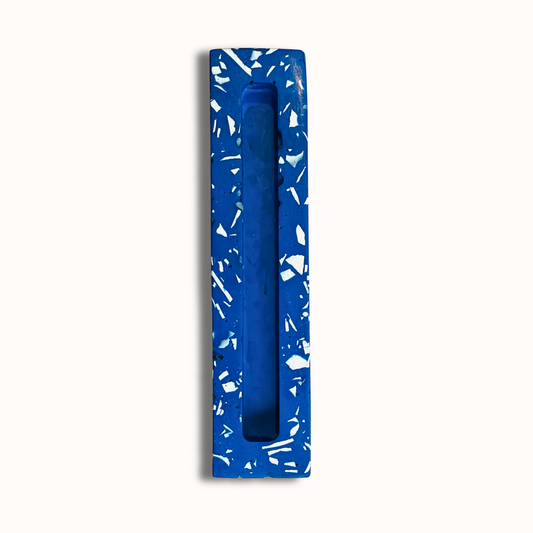 Mezuzah Case - Blue & White Terrazzo