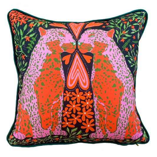 Leopard Lovers Throw Pillow Cover