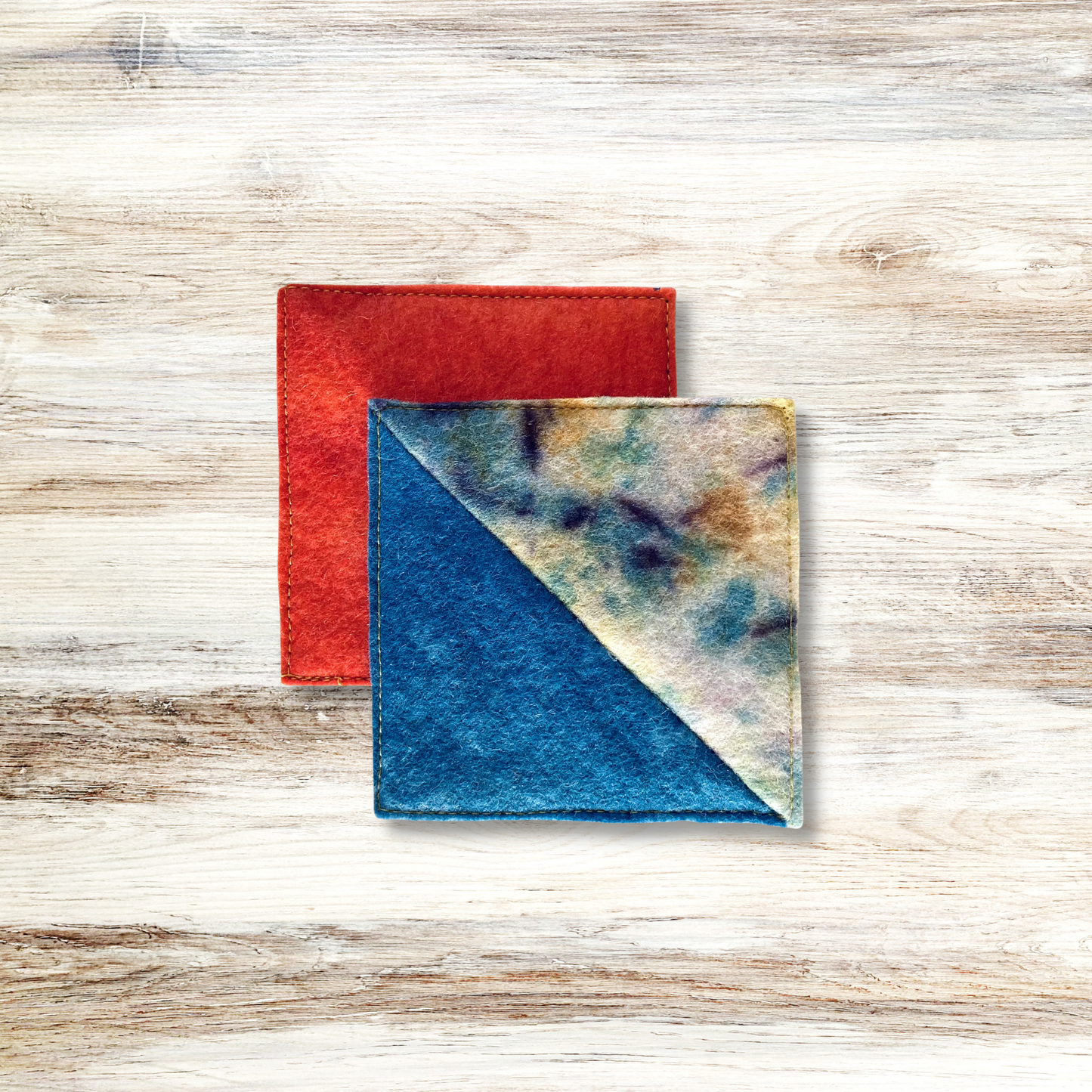 Halfsies Wool Felt Coasters - Horizon