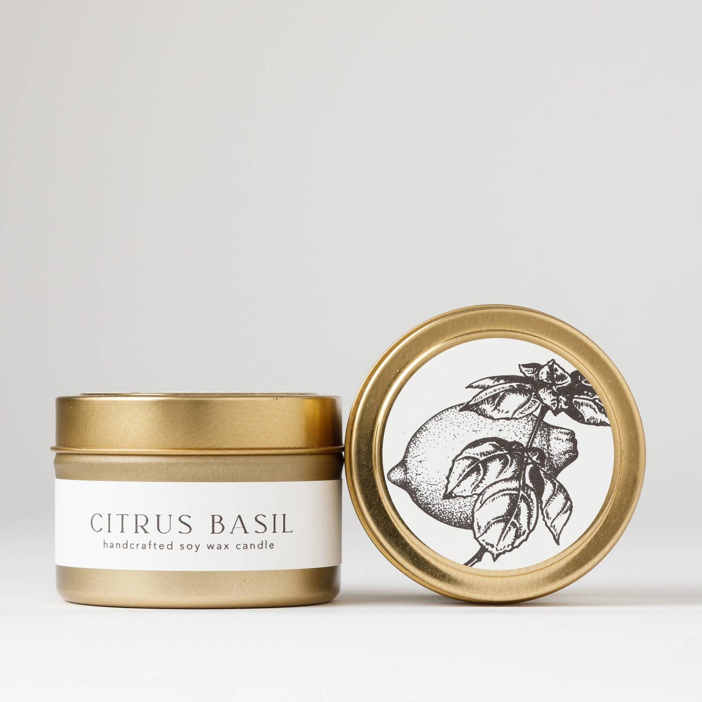 Citrus Basil : Tin Soy Candle