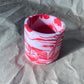 Marble Planter/Storage Vessel - Red + Pink