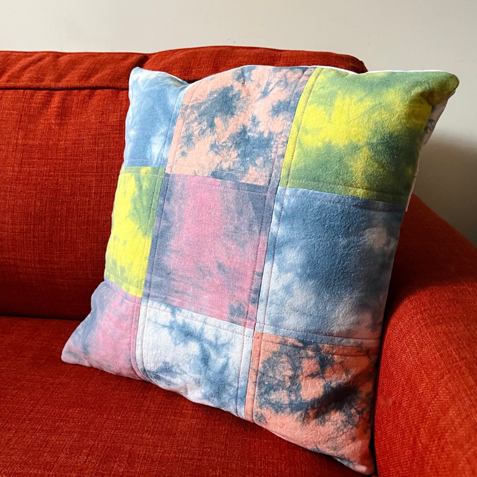 Pieced Throw Pillow (Cover Only) - Multicolor
