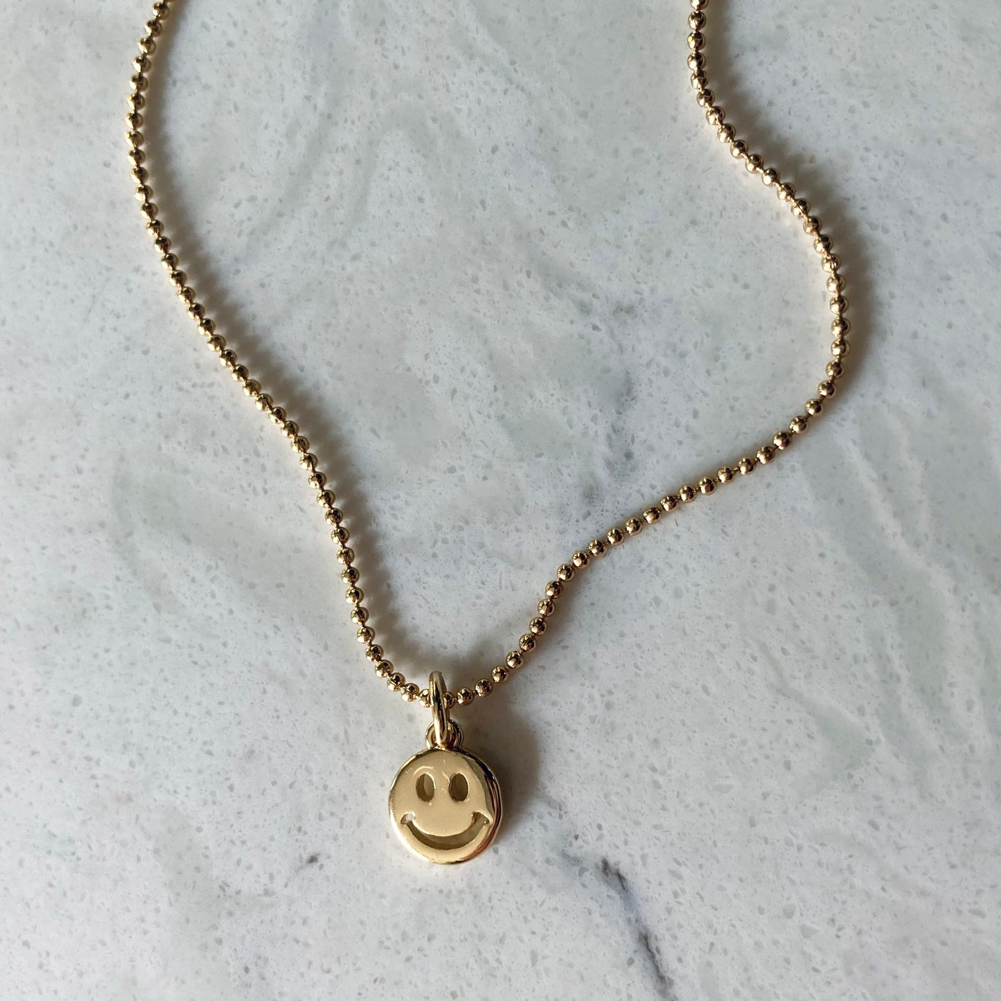 Smiley Face Charm Necklace