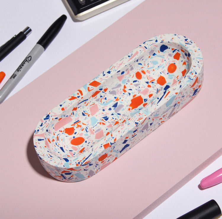 Multicolor Terrazzo Stationery Tray