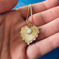 Scalloped Heart Charm Necklace