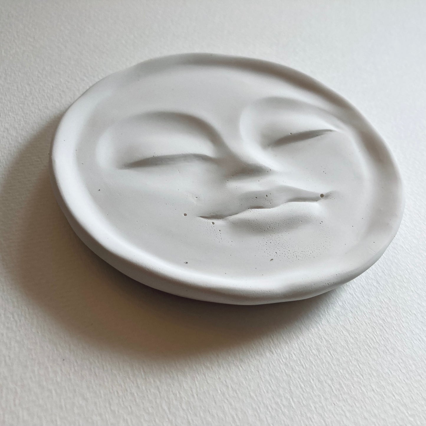 Moon Face Concrete Trinket Dish