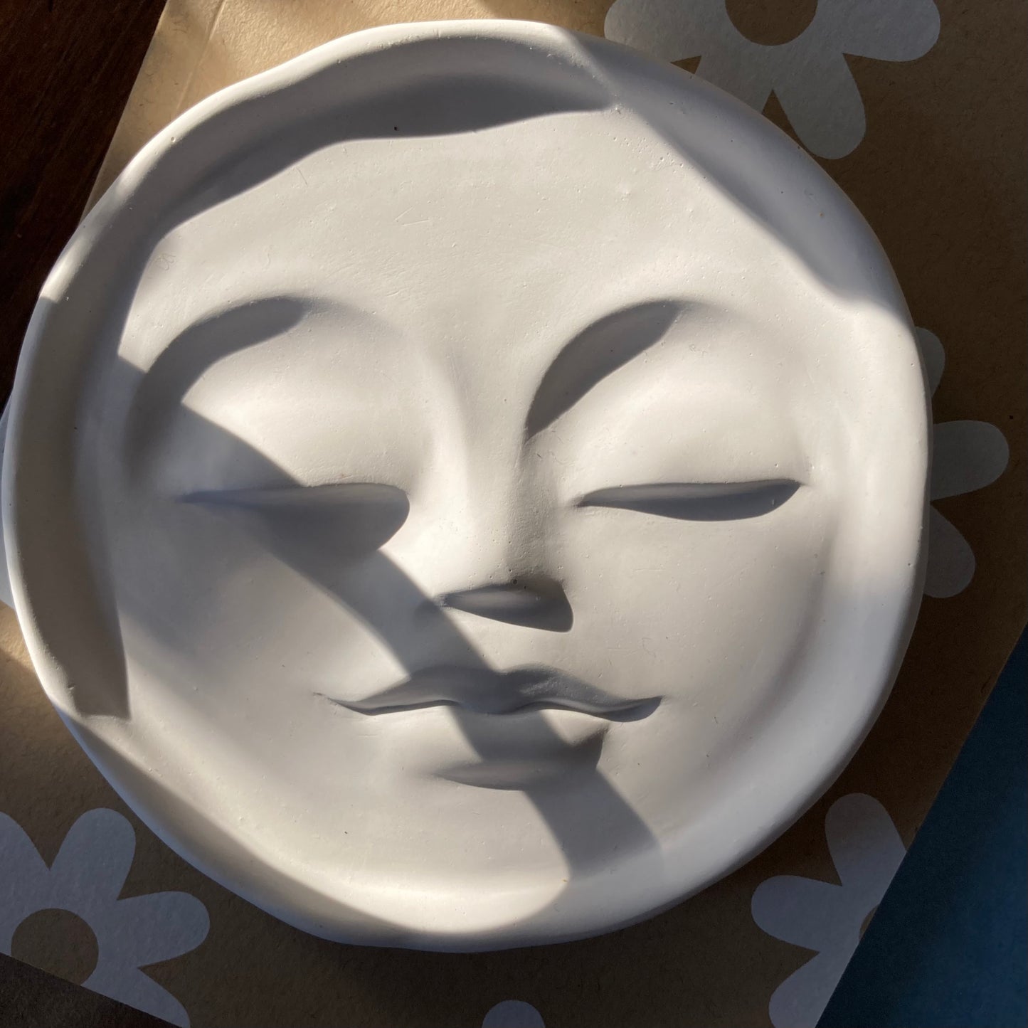 Moon Face Concrete Trinket Dish