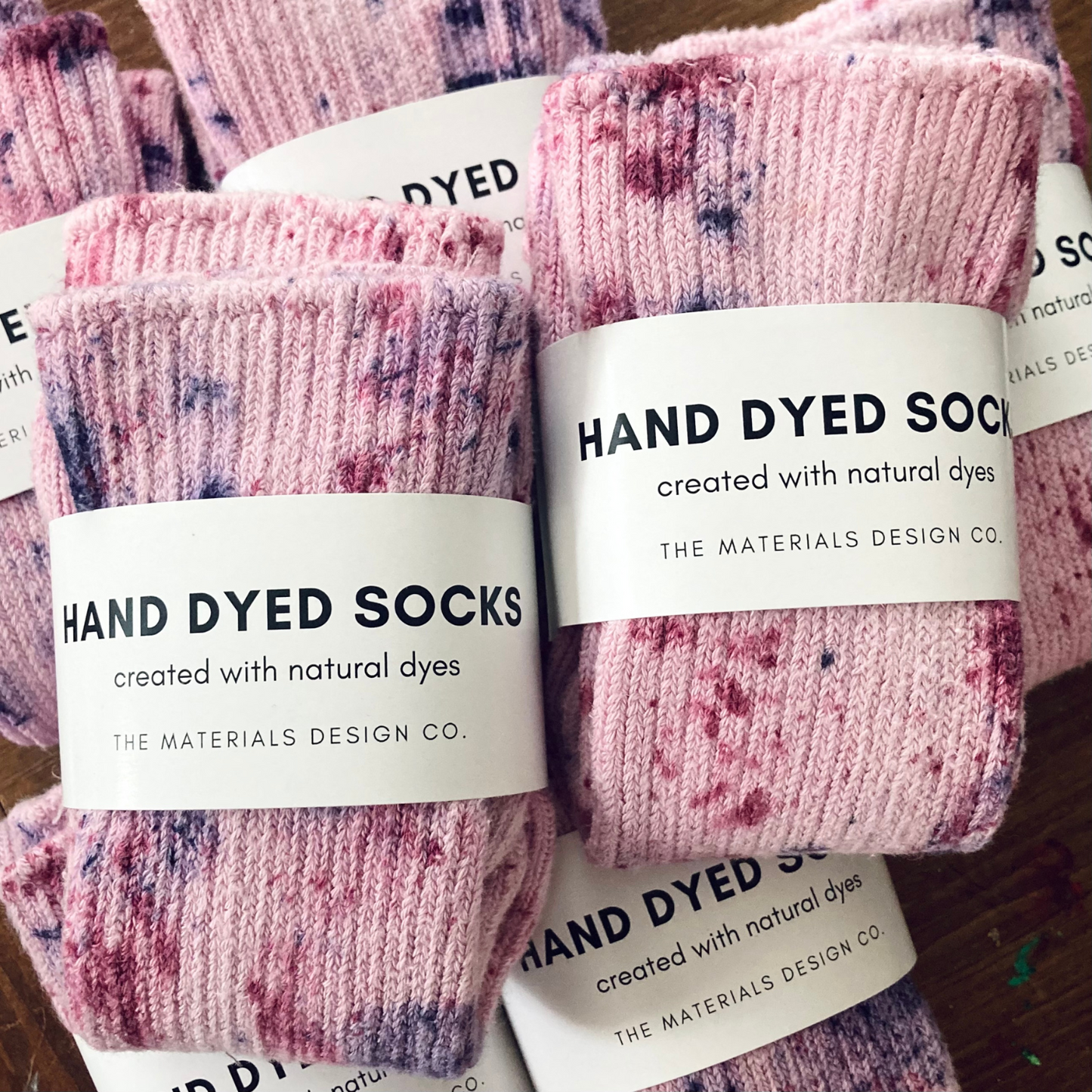Hand Dyed Cotton Socks - Wildflower Speckle